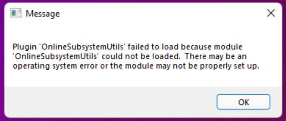 Plugin OnlineSubsystemUtils failed.png
